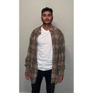 Magellan Shirt Men XL Flannel Long Sleeve Button Up **FITS LIKE LARGE